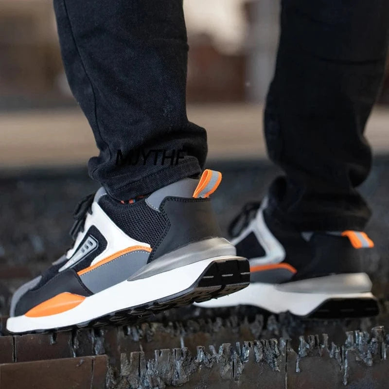 Chaussures de Sécurité Orthopédique avec des Bandes Blanches sur Le Côté