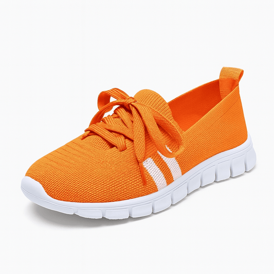 Chaussures Orthopédiques Oranges à Lacets pour Femme.