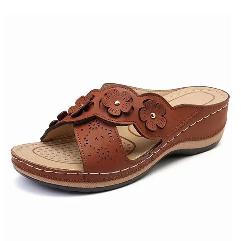 Claquette Orthopédique d’Été en Similicuir pour Femme