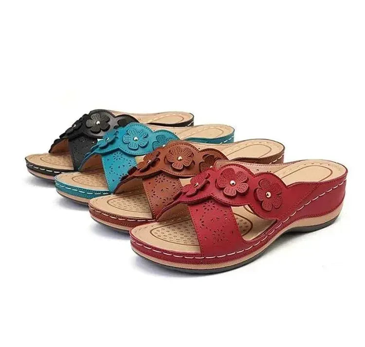 Claquette Orthopédique d’Été en Similicuir pour Femme