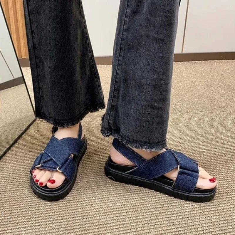 Claquette Orthopédique Femme Aspect Jean