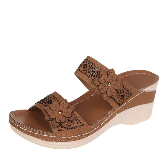 Claquette Orthopédique Femme avec des Motifs Floraux