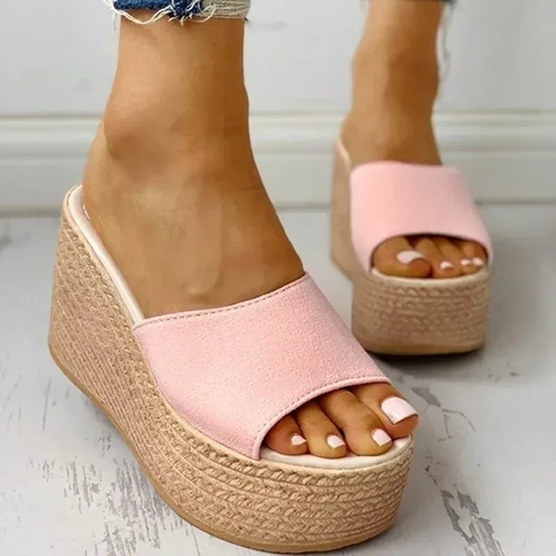 Claquette Orthopédique Femme avec Talon Compensé