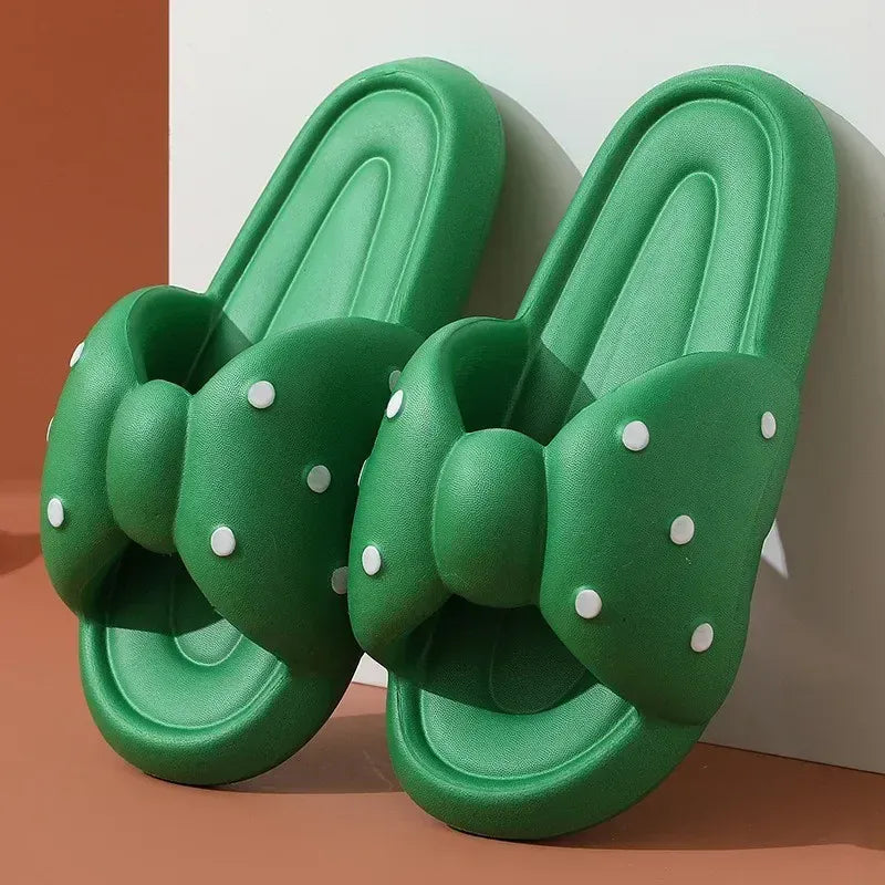 Claquette Orthopédique Femme Chic avec un Nœud Papillon