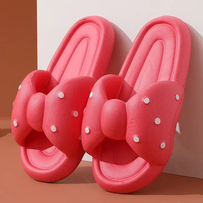 Claquette Orthopédique Femme Chic avec un Nœud Papillon