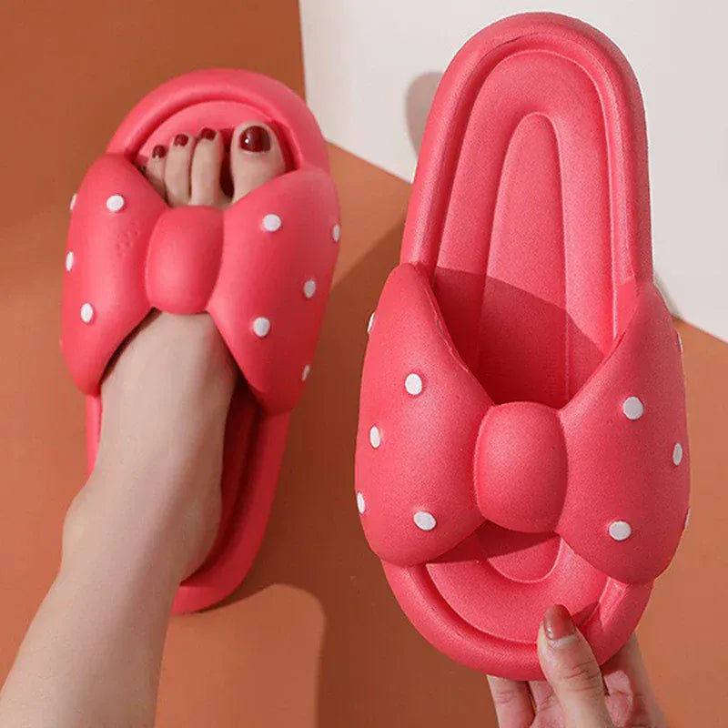 Claquette Orthopédique Femme Chic avec un Nœud Papillon