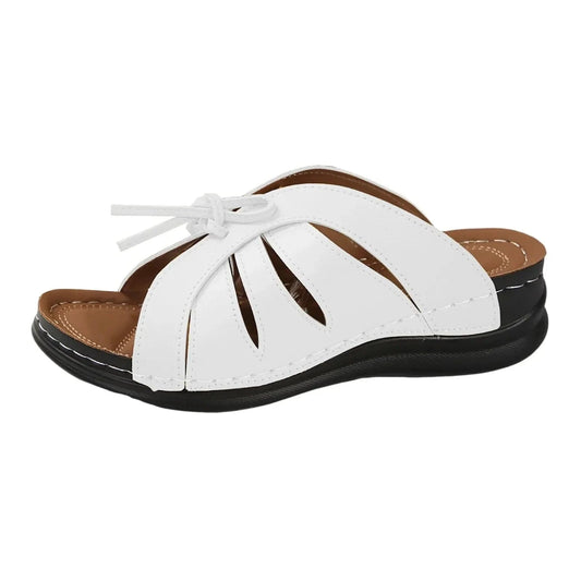 Claquette Orthopédique Femme Compensée avec Lacets