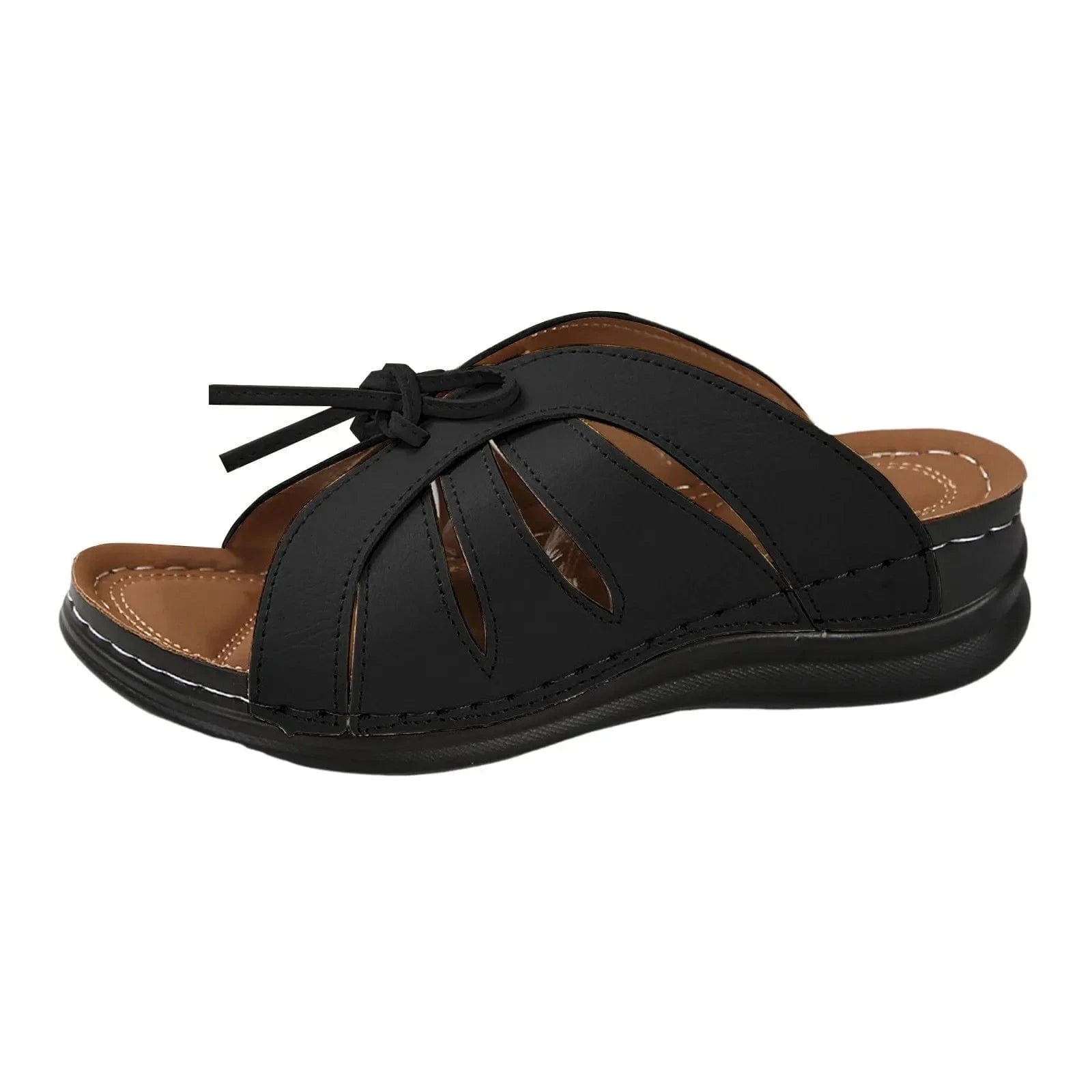 Claquette Orthopédique Femme Confortable en Simili Cuir