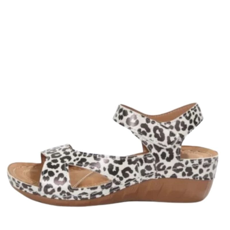 Claquette Orthopédique Femme en Imprimé Léopard