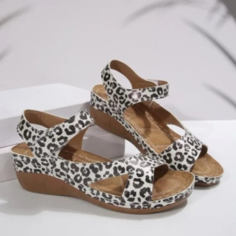 Claquette Orthopédique Femme en Imprimé Léopard