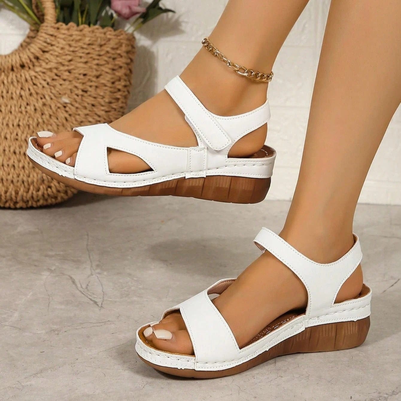 Claquette Orthopédique Femme en Simili Cuir Souple