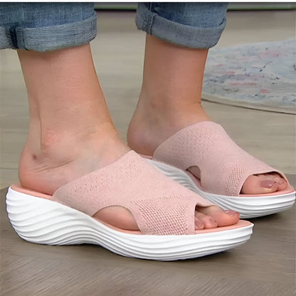 Claquette Orthopédique Femme Rose et Extensible