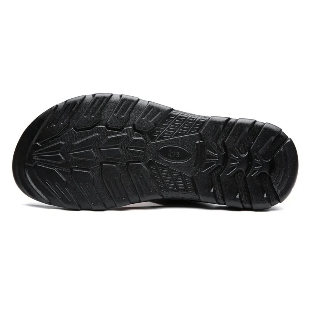Claquette Orthopédique Homme en Cuir Aspect Luxueux