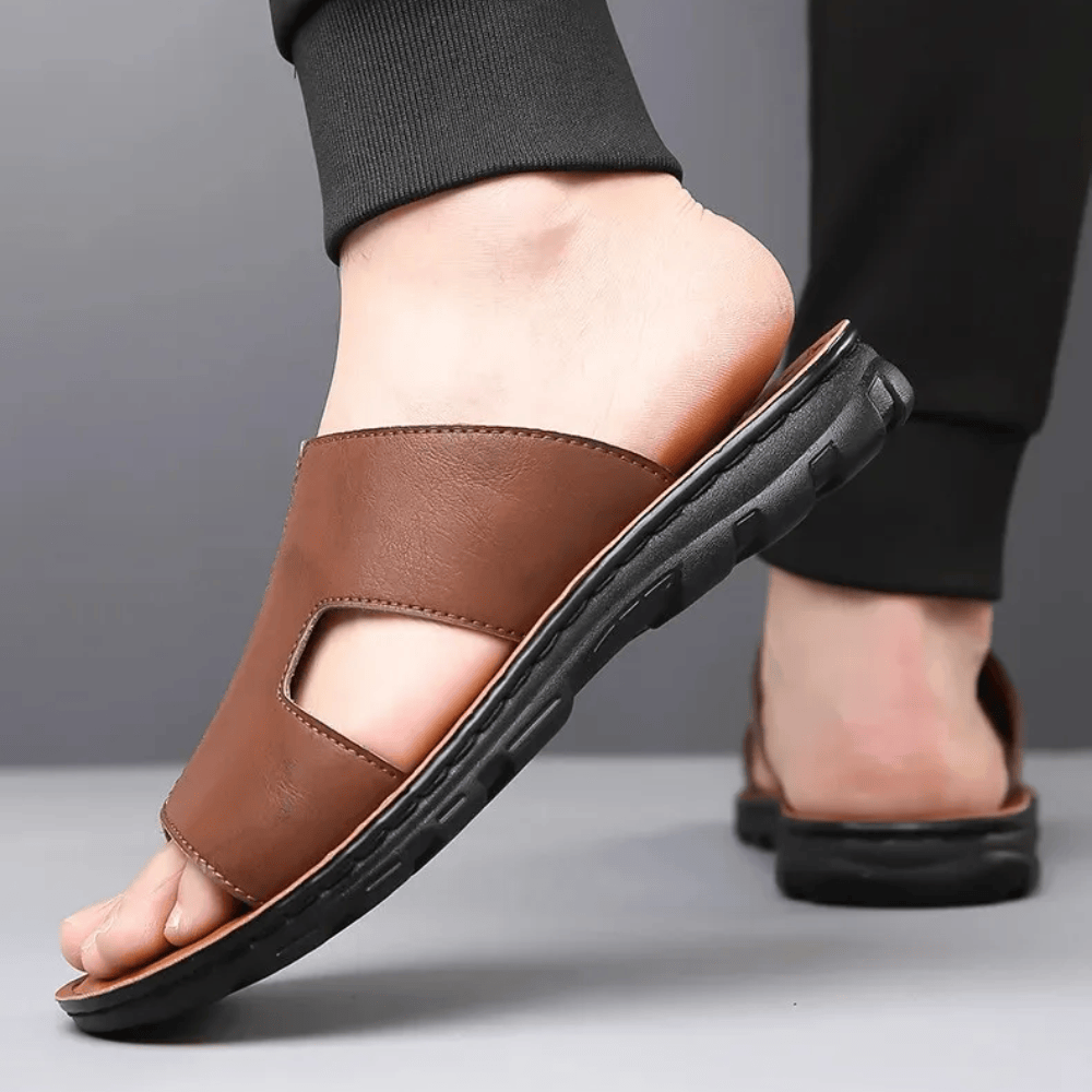 Claquette Orthopédique Homme en Cuir Responsable