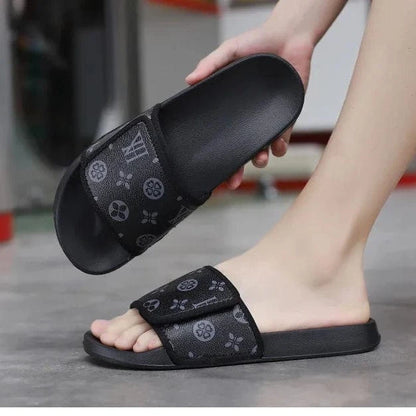 Claquette Orthopédique Homme en Similicuir avec Des Motifs