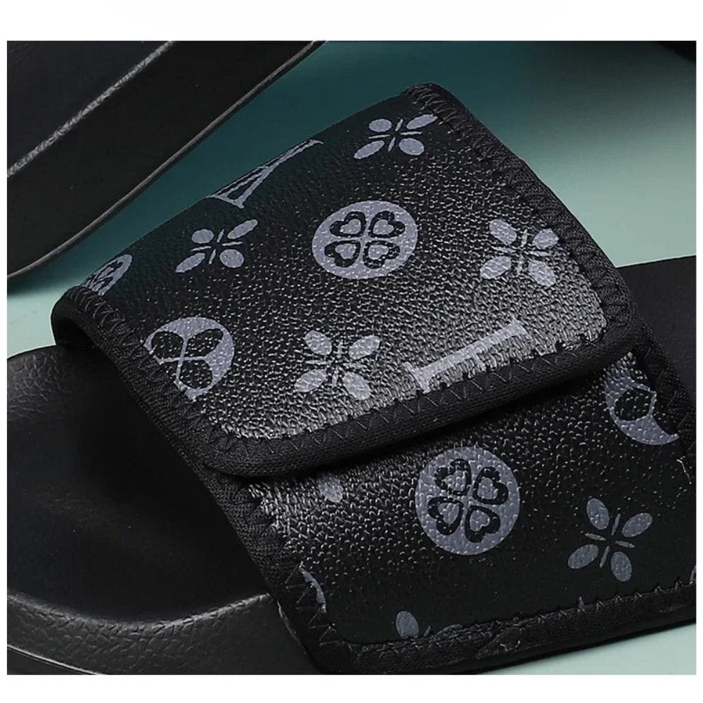 Claquette Orthopédique Homme en Similicuir avec Des Motifs
