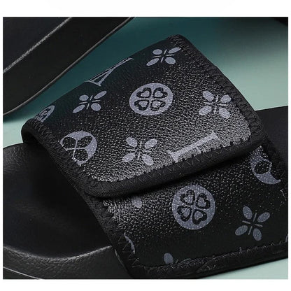 Claquette Orthopédique Homme en Similicuir avec Des Motifs