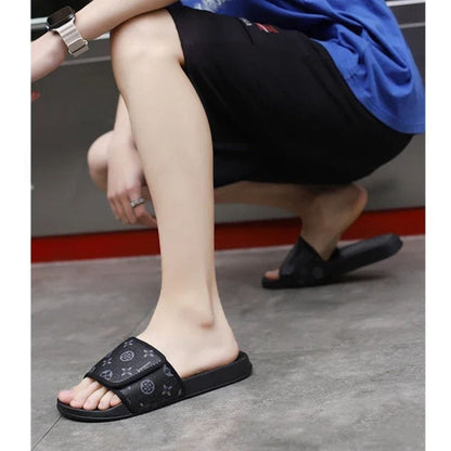 Claquette Orthopédique Homme en Similicuir avec Des Motifs