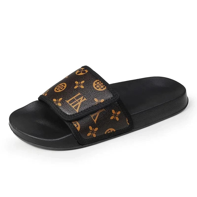 Claquette Orthopédique Homme en Similicuir avec Des Motifs