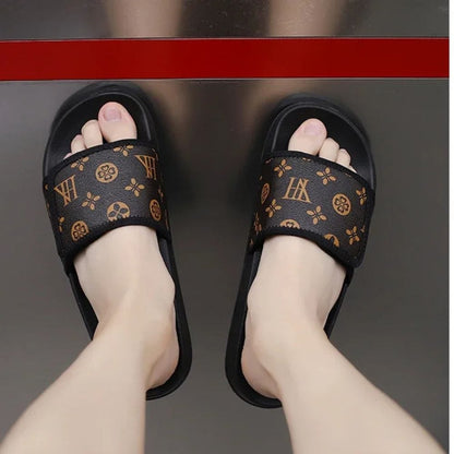 Claquette Orthopédique Homme en Similicuir avec Des Motifs
