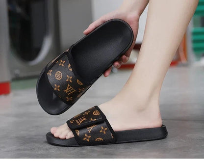 Claquette Orthopédique Homme en Similicuir avec Des Motifs