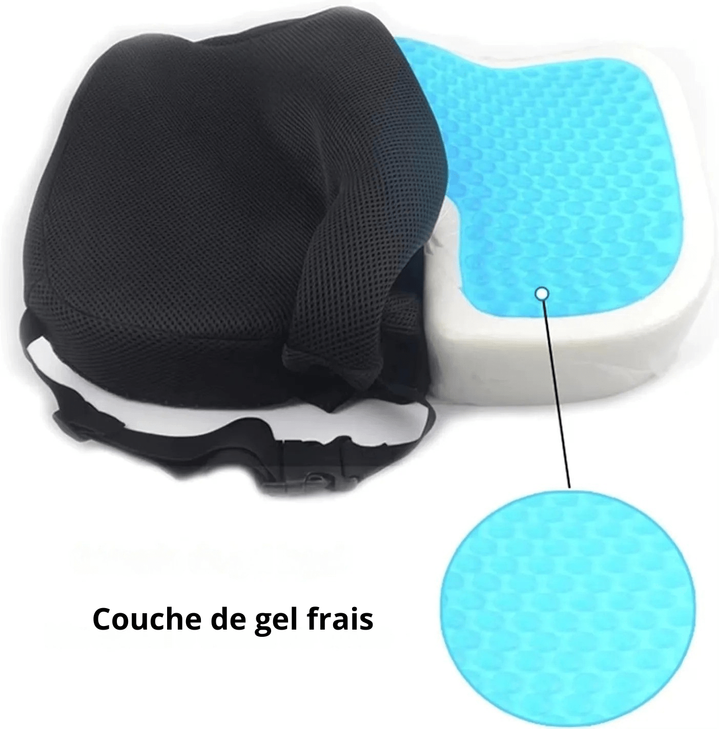 Coussin Orthopédique à Mémoire de Forme avec Gel pour Assise