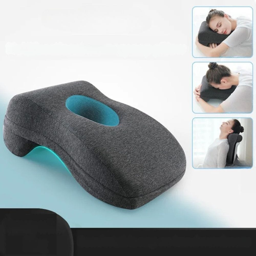 Coussin Orthopédique de Sieste avec Housse en Tissu Magnétique