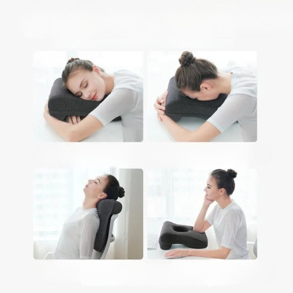 Coussin Orthopédique de Sieste avec Housse en Tissu Magnétique
