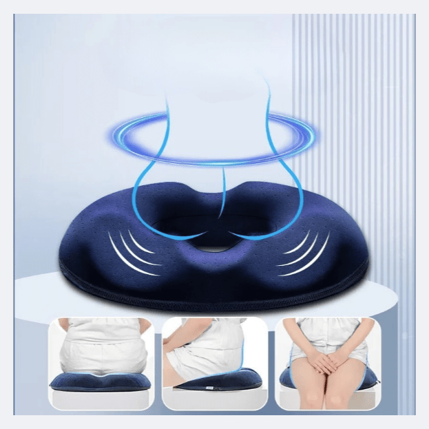 Coussin Orthopédique Dos à Mémoire de Forme Style Donut