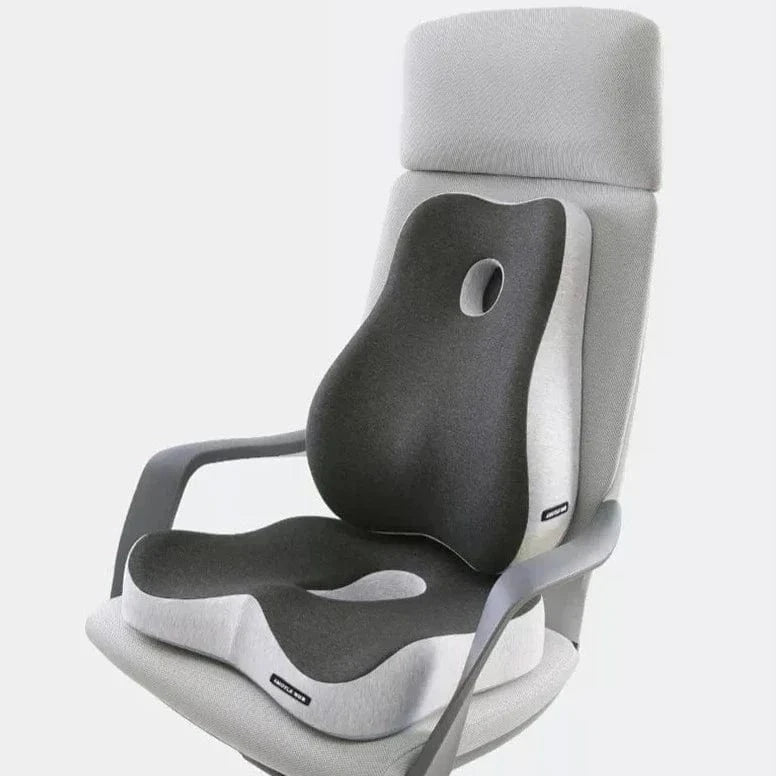 Coussin Orthopédique Dos et Assise en Mousse de Charbon de Bambou et Housse en Tissu Magnétique