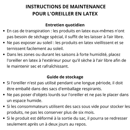 Coussin Orthopédique en Latex Naturel