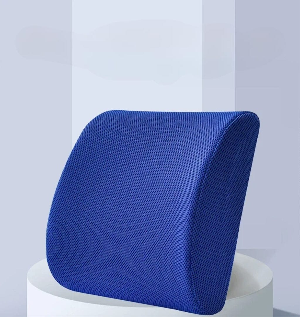 Coussin Orthopédique Lombaire Bleu avec Poche de Rangement