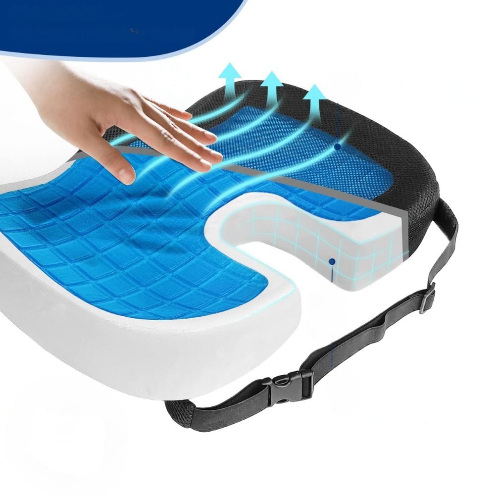 Coussin Orthopédique Lombaire Portable avec Gel