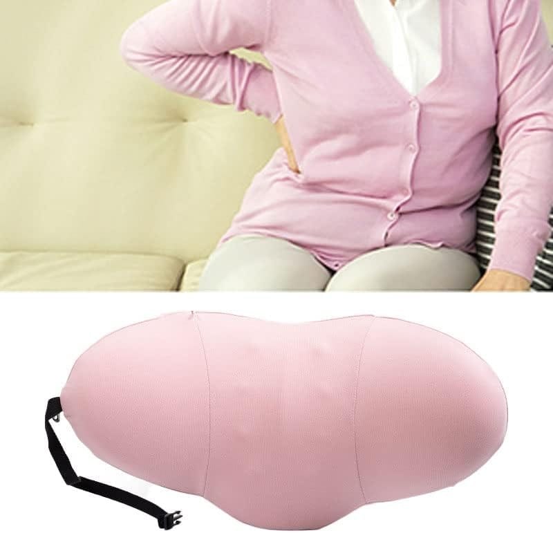 Coussin Orthopédique Lombaire Rose à Mémoire de Forme.