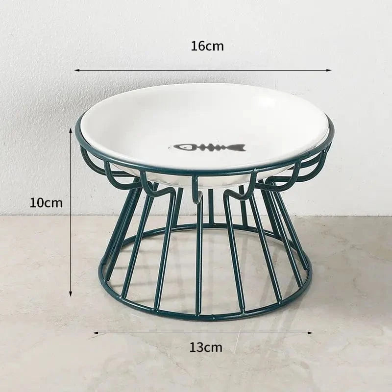 Gamelle Orthopédique Chat Bol en Céramique Surélevé Élégant