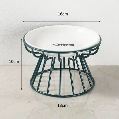 Gamelle Orthopédique Chat Bol en Céramique Surélevé Élégant