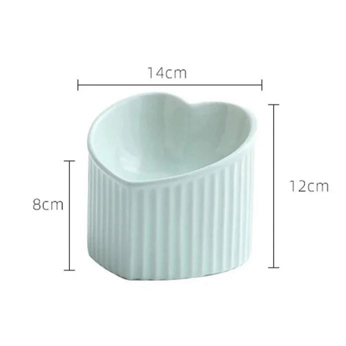 Gamelle Orthopédique Chat en Forme de Coeur