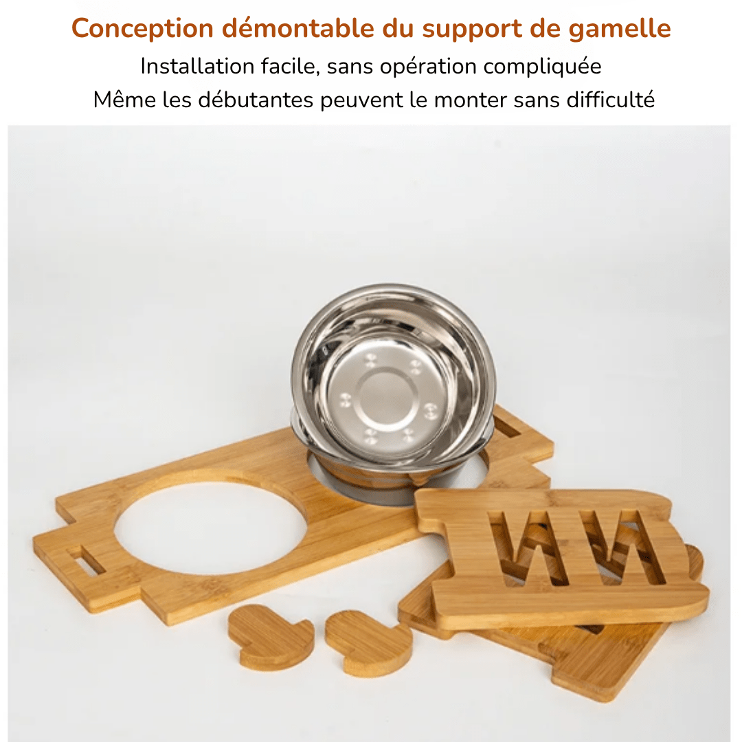 Gamelle Orthopédique pour Chien Double En Acier Inoxydable