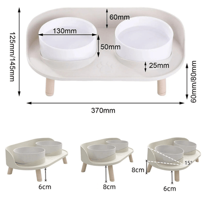 Gamelle Orthopédique pour Chien Double Surélevée En Céramique