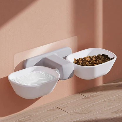 Gamelles Surélevées contre un Mur pour Chat