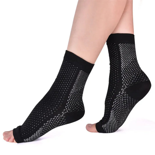 Lot De Deux Chaussettes Orthopédiques Femme Avec Maintien Par Compression