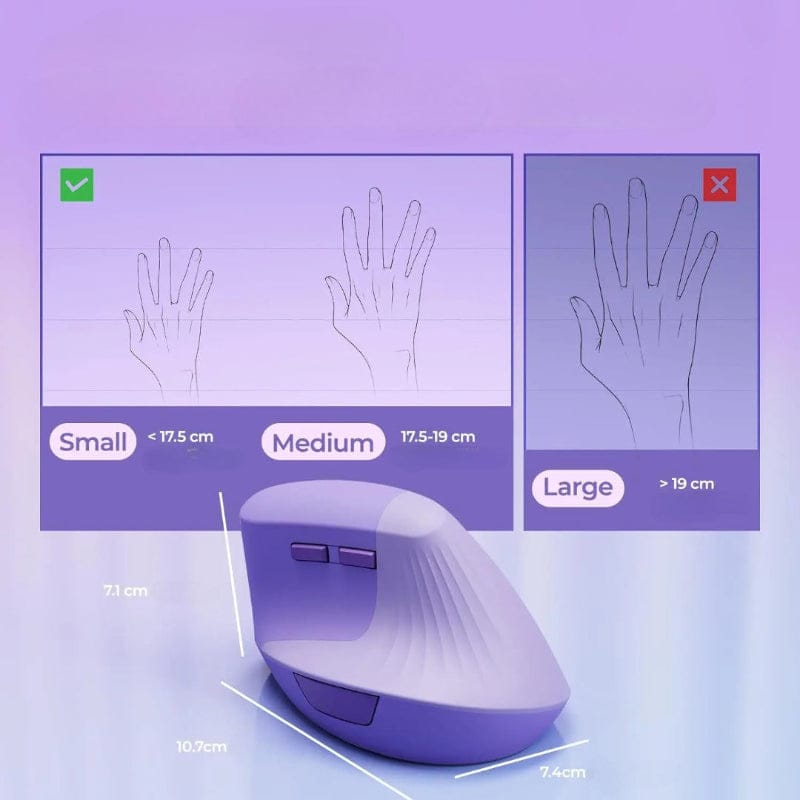 Mini Souris Orthopédique Verticale Sans Fil