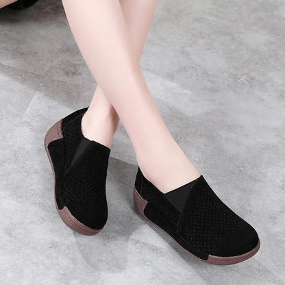 Mocassin Orthopédique Femme Ajouré et Élégant