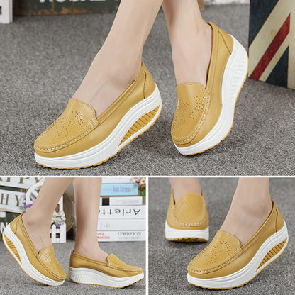 Mocassin Orthopédique Femme Design avec Talon Compensé