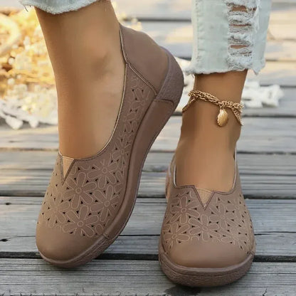 Mocassin Orthopédique Femme Léger À Motif Floral