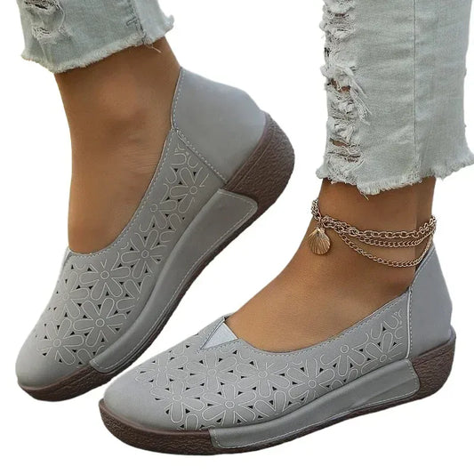 Mocassin Orthopédique Femme Léger À Motif Floral