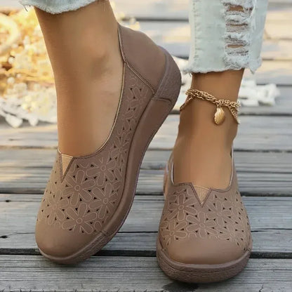 Mocassin Orthopédique Femme Léger À Motif Floral