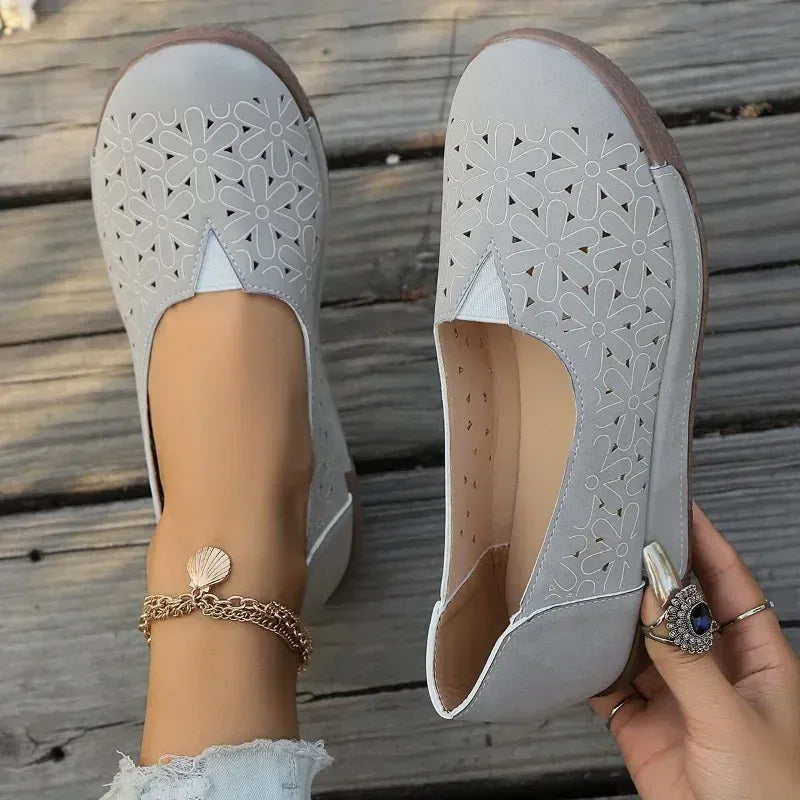 Mocassin Orthopédique Femme Léger À Motif Floral