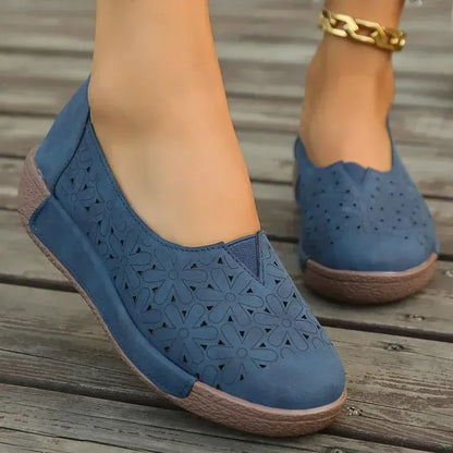 Mocassin Orthopédique Femme Léger À Motif Floral