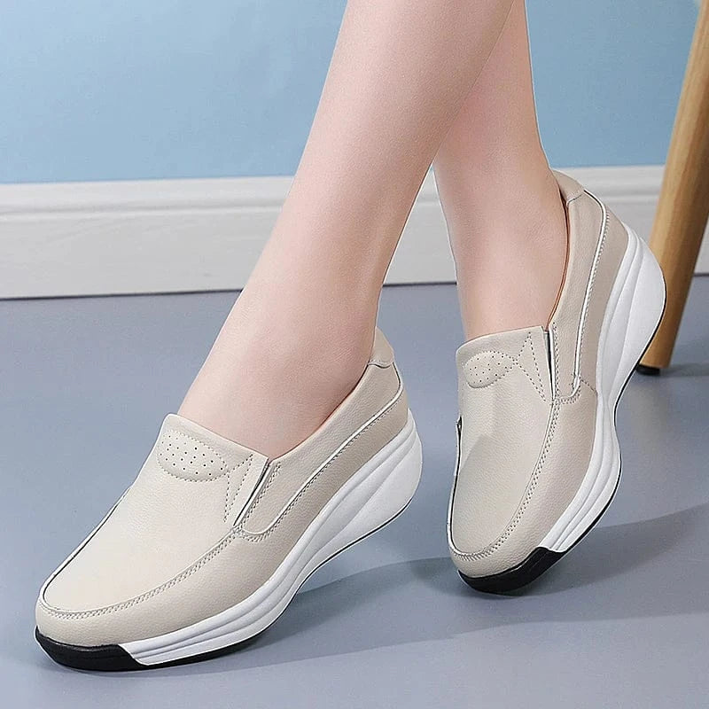 Mocassin Orthopédique Femme Plat et Antidérapant